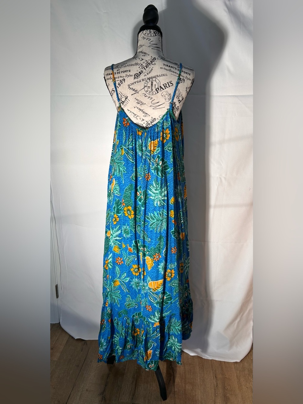 Japna Blue Tropical Print Beachwear maxi dress - Picture 11 of 12